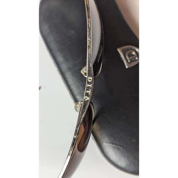 VINTAGE DITA Flight Titanium Sunglasses GOLD Rims Unisex JAPAN - Picture 3 of 12